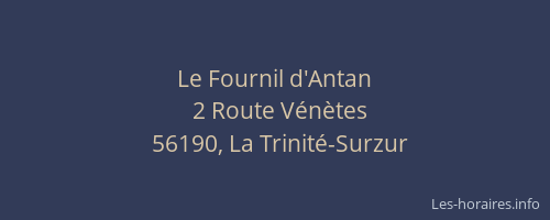 Le Fournil d'Antan