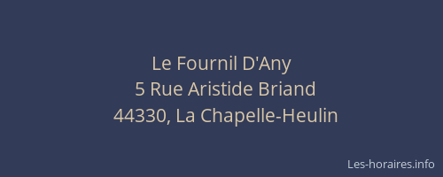 Le Fournil D'Any