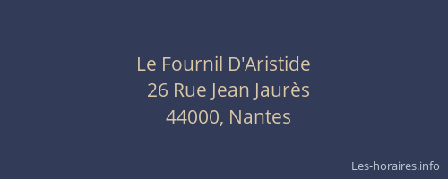 Le Fournil D'Aristide