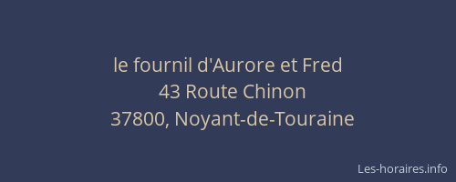 le fournil d'Aurore et Fred