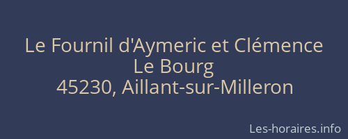 Le Fournil d'Aymeric et Clémence