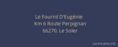 Le Fournil D'Eugénie