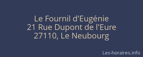 Le Fournil d'Eugénie
