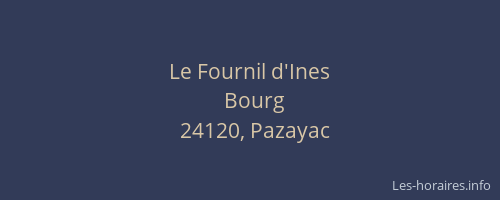 Le Fournil d'Ines