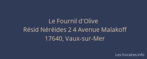 Le Fournil d'Olive