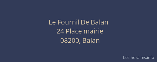 Le Fournil De Balan