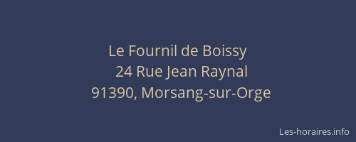 Le Fournil de Boissy