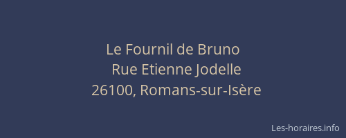 Le Fournil de Bruno