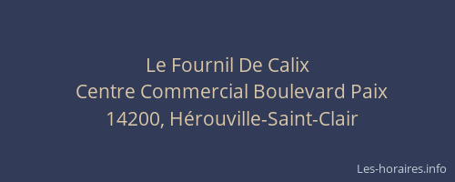 Le Fournil De Calix