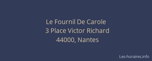 Le Fournil De Carole