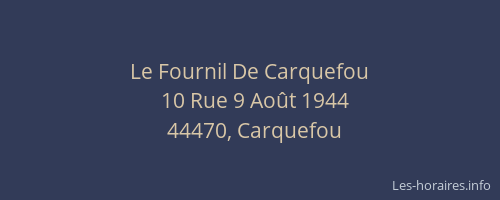 Le Fournil De Carquefou