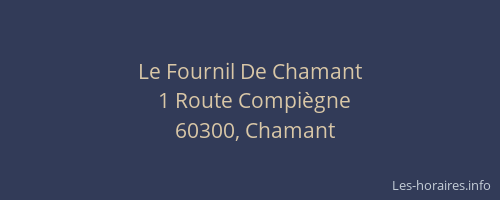 Le Fournil De Chamant