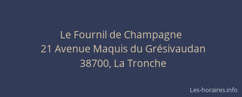 Le Fournil de Champagne