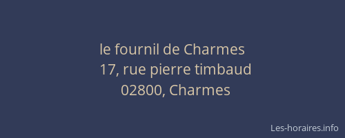le fournil de Charmes