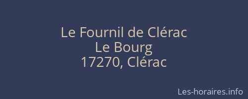 Le Fournil de Clérac
