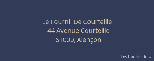 Le Fournil De Courteille