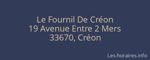 Le Fournil De Créon