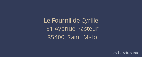 Le Fournil de Cyrille