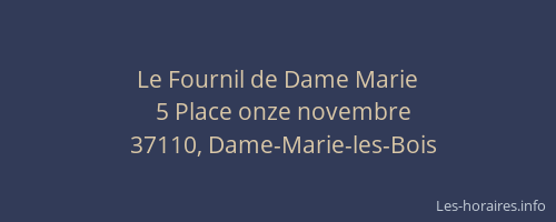 Le Fournil de Dame Marie