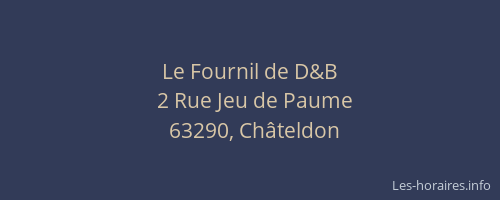 Le Fournil de D&B