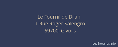 Le Fournil de Dilan