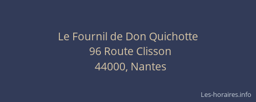 Le Fournil de Don Quichotte