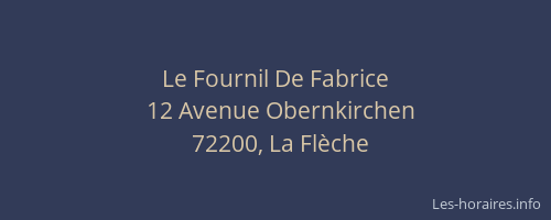 Le Fournil De Fabrice
