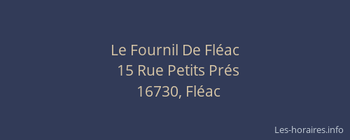 Le Fournil De Fl&eacute;ac