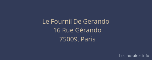 Le Fournil De Gerando