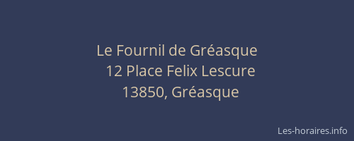 Le Fournil de Gréasque