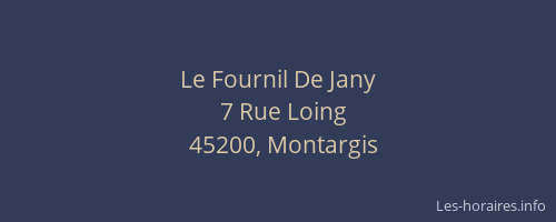 Le Fournil De Jany
