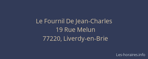 Le Fournil De Jean-Charles