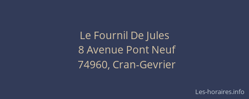 Le Fournil De Jules