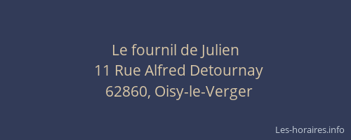 Le fournil de Julien