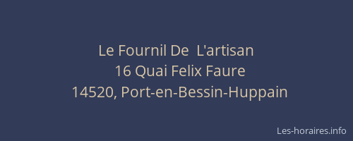 Le Fournil De  L'artisan