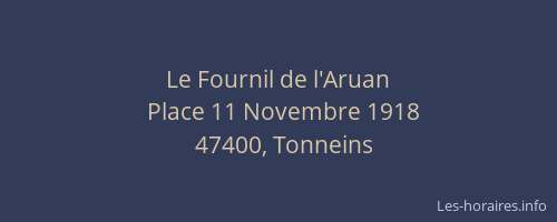 Le Fournil de l'Aruan