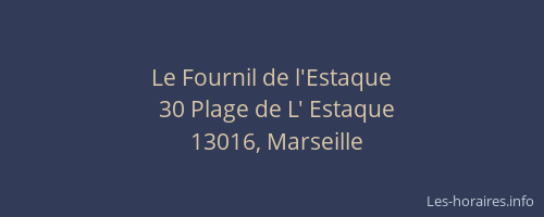 Le Fournil de l'Estaque