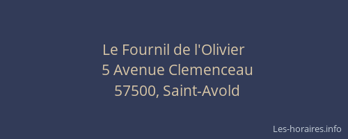 Le Fournil de l'Olivier