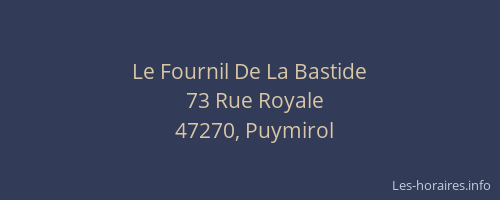 Le Fournil De La Bastide
