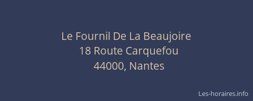 Le Fournil De La Beaujoire