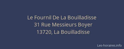 Le Fournil De La Bouilladisse