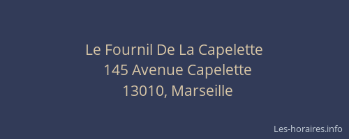 Le Fournil De La Capelette