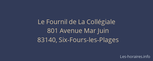 Le Fournil de La Collégiale