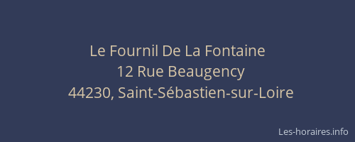 Le Fournil De La Fontaine