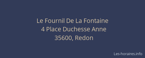 Le Fournil De La Fontaine