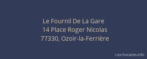 Le Fournil De La Gare