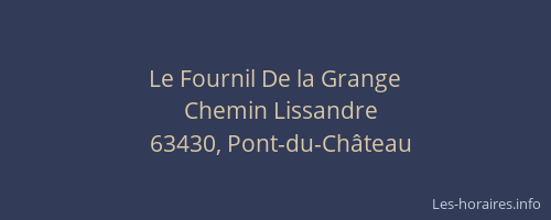 Le Fournil De la Grange