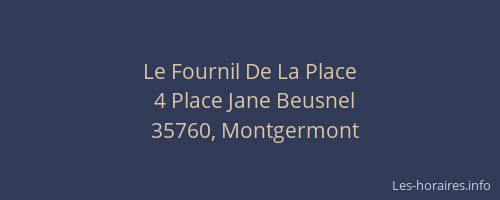 Le Fournil De La Place