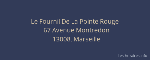 Le Fournil De La Pointe Rouge