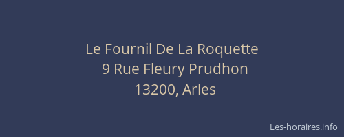 Le Fournil De La Roquette